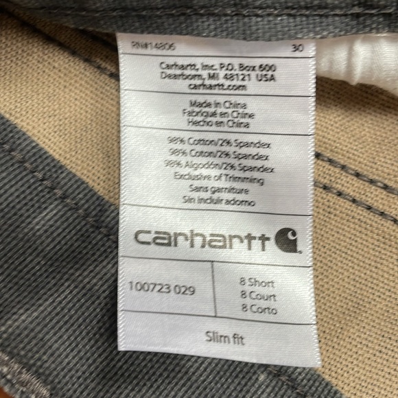 Grey Carhartt Double Knee Work Pants - Picture 3 of 5